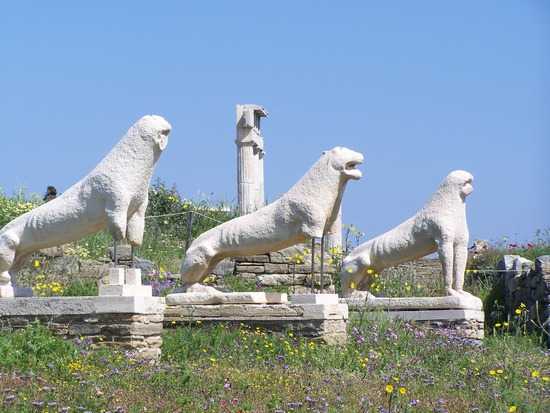 Lions of Delos, Greece