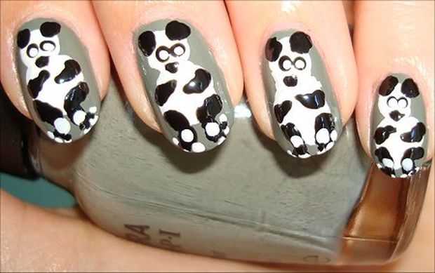 4. Bamboo and Panda Nail Design - wide 4