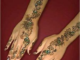 Glitter Mehndi, Glitter Henna Designs