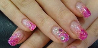 Glitter nail art design ideas