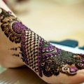 Latest Arabic Mehndi Designs For Feet With Stones