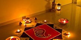 diwali rangoli designs with diya