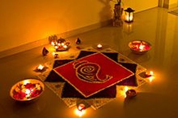 diwali rangoli designs with diya