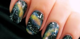 Galaxy nail art design ideas