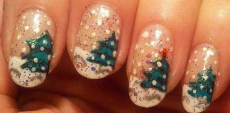 Christmas Tree Nail Art Design Ideas