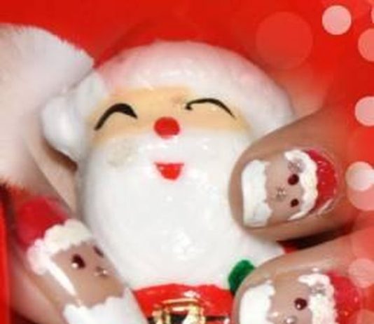 Santa Claus Nail Art Design Ideas For Christmas - Christmas Nail Art
