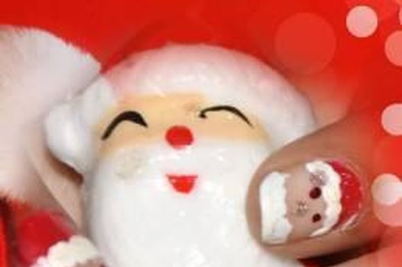 Santa Claus Nail Art Design Ideas For Christmas - Christmas Nail Art