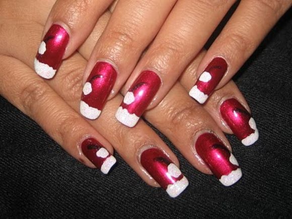 10. "Santa Hat Nails" - wide 9