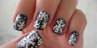 snowflake nail art design ideas