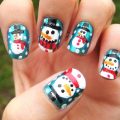 Snowman nail art design ideas