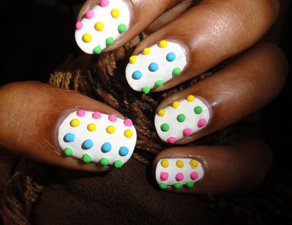 candy-button nail art