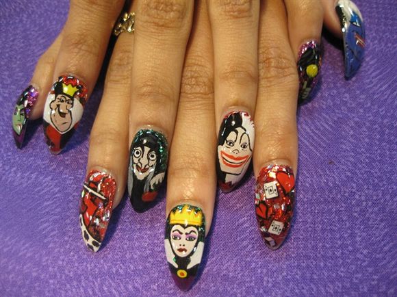 Disney Villains French Nail Design - wide 7