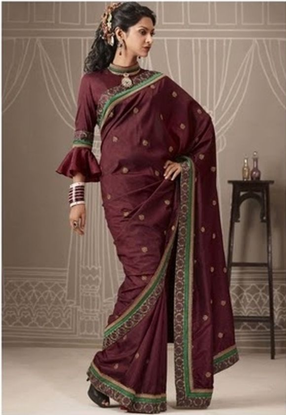 Latest Long Full Sleeves Saree Blouse Designs, Blouse Design Ideas
