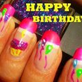 Birthday Themed Nail Art Designs
