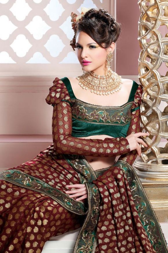 Latest Long Full  Sleeves Saree Blouse  Designs  Blouse  